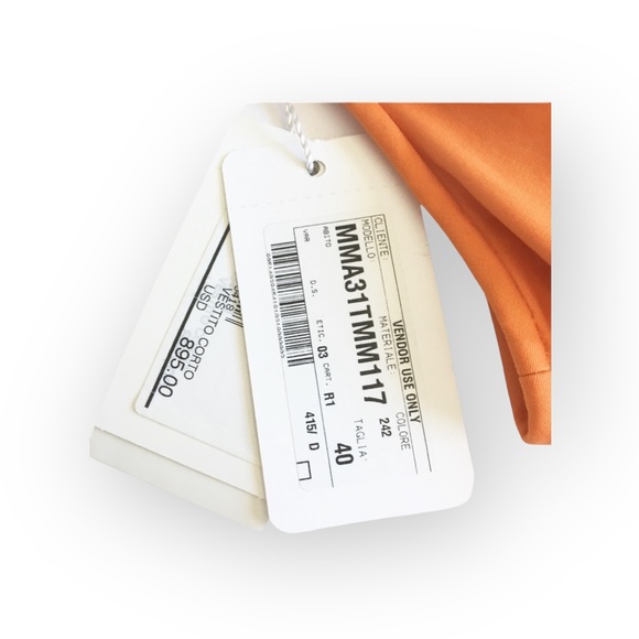 new Armani Collezioni ✦ Sleeveless Sheath Mini Dress ✦ Tangerine ✦ 4 US / 40 IT - Picture 11 of 16